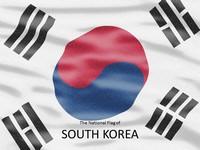 South Korea Flag PowerPoint Template thumbnail